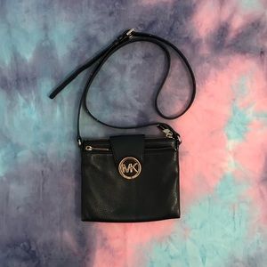 🔥Flash Sale🔥Michael Kors Black Leather Crossbody